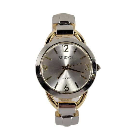 Studio Quartz Women's Watch - Gold & Silver Tone Bangle Style 32mm Dial - Picture 4 of 15